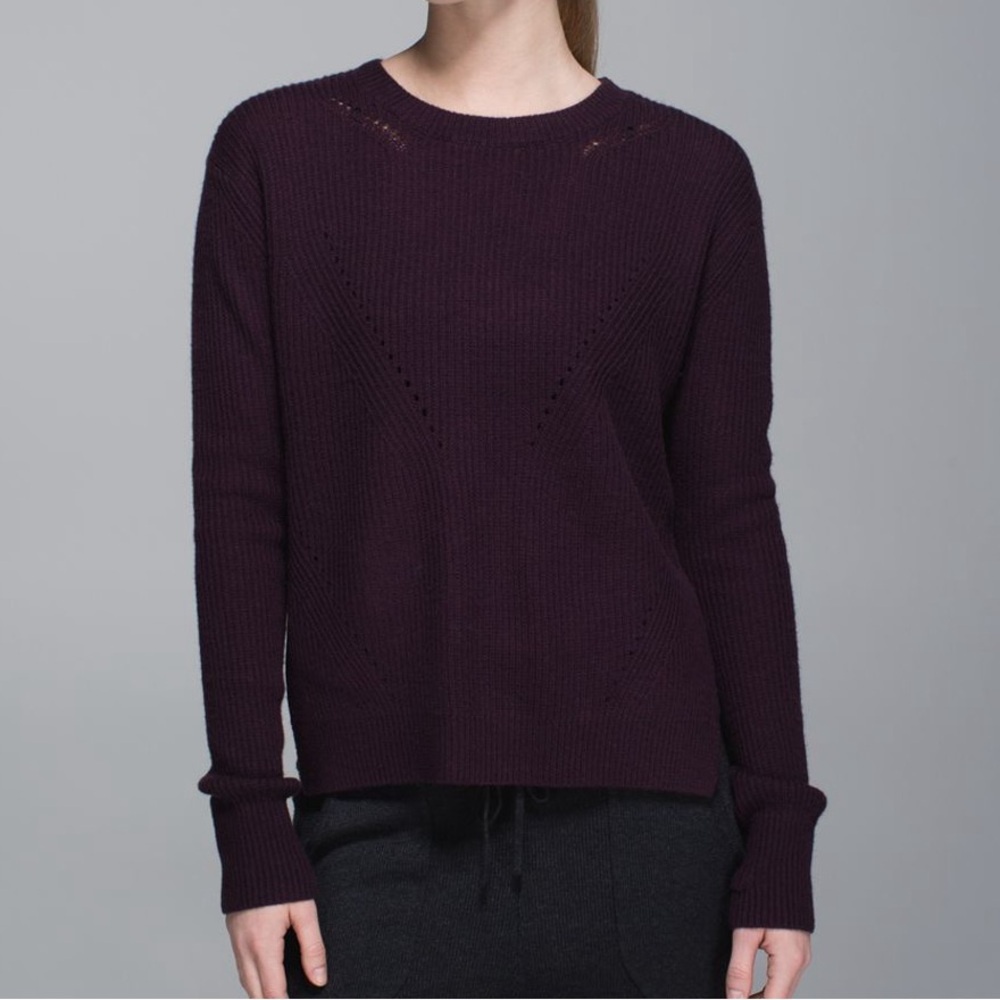 Black Cherry LuluLemon Knit Seva Sweater